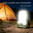 Solar Camping Lantern with Clip White- 2000mAh USB and Solar Rechargeable, Waterproof Portable Tent Light with Digital Display for Outdoor Hiking Emergency