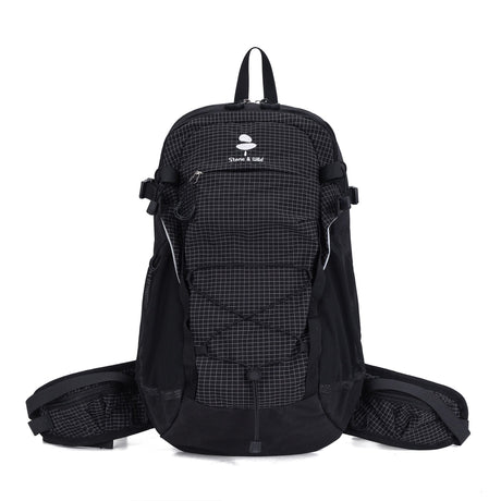 Lightweight Hiking Backpack 20L Black - Ultralight Oxford Cloth Daypack with Breathable Mesh Back, Adjustable Straps for Trekking Camping Travel