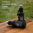 2 Pack 50ml Portable Spray Bottle - Leakproof Travel Mist Sprayer with Carabiner, Fine Mist Pump for Outdoor Camping Hiking, 12cm Black