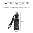 2 Pack 50ml Portable Spray Bottle - Leakproof Travel Mist Sprayer with Carabiner, Fine Mist Pump for Outdoor Camping Hiking, 12cm Black