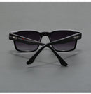 Blue And Brown Trendy Oversized Lightweight Blue Light Blocking Sunglasses for Men - Anti-Fog, Photochromic, and UV Protection