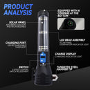 Brillar 150 Lumen Solar Power USB rechargeable Multifunction Trekking Torch