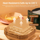 100 Pcs 16.5cm Square Disposable Unbleached Silicone Paper Dish Air-fryer Liner