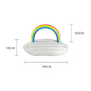 Lazy Dayz Inflatable Rainbow Cloud Float 185cm