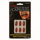 Vampire Liquid Blood Capsules – Halloween Costume FX, Water Washable, 6-Pack