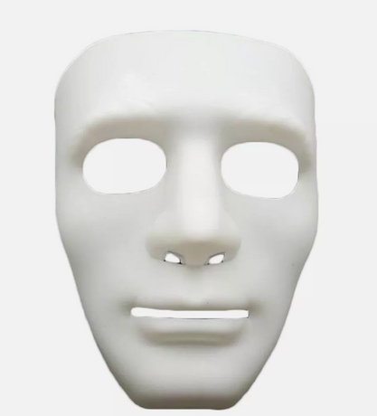 2x Robot Plain Mask Purge Style Halloween Scary Ghost Blank Mask Unisex - 2x Blue