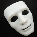 2x Robot Plain Mask Purge Style Halloween Scary Ghost Blank Mask Unisex - 2x White