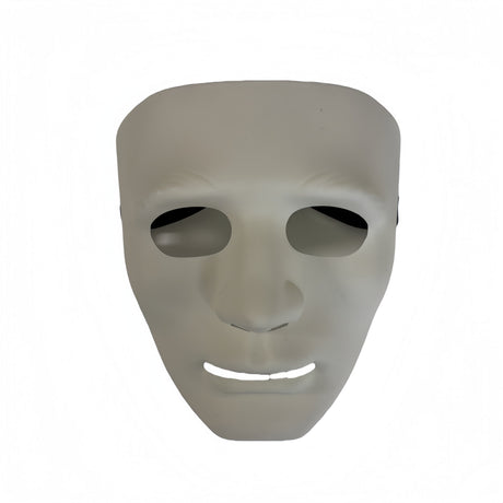 2x Robot Plain Mask Purge Style Halloween Scary Ghost Blank Mask Unisex - 2x White