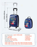 VEVOR Kids Luggage Set, 2 Piece, 45.7 cm Hardside Rolling Wheels Suitcase with Hard-Shell Backpack, Dinosaur Kids Carry on Luggage Set, Holiday Birthday Present for Girls & Boys, Airline Approved