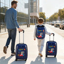 VEVOR Kids Luggage Set, 2 Piece, 45.7 cm Hardside Rolling Wheels Suitcase with Hard-Shell Backpack, Dinosaur Kids Carry on Luggage Set, Holiday Birthday Present for Girls & Boys, Airline Approved