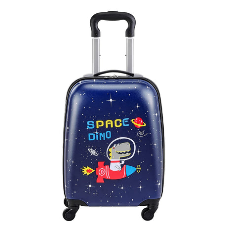 VEVOR Kids Luggage Set, 2 Piece, 45.7 cm Hardside Rolling Wheels Suitcase with Hard-Shell Backpack, Dinosaur Kids Carry on Luggage Set, Holiday Birthday Present for Girls & Boys, Airline Approved