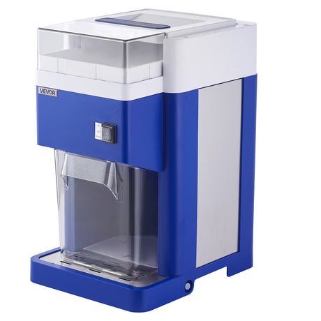 VEVOR Commercial Ice Shaver Machine, 1.91QT /1.8L Large Electric Snow Cone Machine, Fine & Fluffy with 300W Motor, Stainless Steel Blades, Shaved Ice Maker for Dessert Shop Home Party Restaurant, Blue