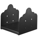 VEVOR 8x8 Post Base 2 Pcs, Inner Size 7.9x7.5 inch / 200x190 mm Post Brackets, Heavy Duty Carbon Steel Decking Posts, Wood Posts Brackets for Pavilion Deck Railing Support Deck Base Plate, Black