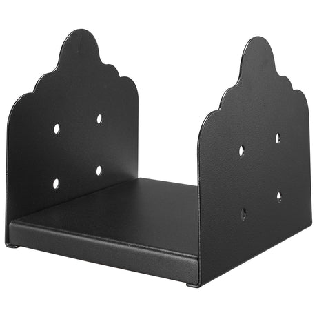 VEVOR 8x8 Post Base 2 Pcs, Inner Size 7.9x7.5 inch / 200x190 mm Post Brackets, Heavy Duty Carbon Steel Decking Posts, Wood Posts Brackets for Pavilion Deck Railing Support Deck Base Plate, Black