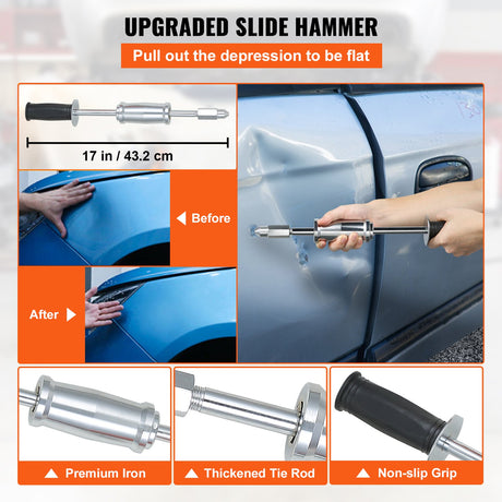 VEVOR Stud Welder Kit, 5500 Stud Welder Dent Repair Kit, 800VA Spot Welder Stud Kit, Stud Gun Dent Puller Kit with Complete Accessories, Dent Welder Repair for Auto Body Repairing