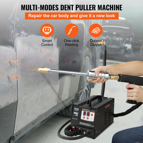 VEVOR Stud Welder Dent Repair Kit, Spot Welding Machine with Slide Hammer Dent Puller, Professional Dent Removal Kit for Auto Body Dent Repair
