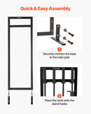 Fireplace Tool Set, 5 PCS Fire Tool Set and Holder with Square-Frame Stand, Tongs, Ash Shovel, Brush, Fire Place Poker, Wrought Iron Steel Fireplace Accessories for Indoor/Outdoor, Black