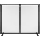 Fireplace Screen 1 Panel with Door, Sturdy Iron Mesh Fireplace Screen, 990(L) x780(H)MM Spark Guard Cover, Simple Installation, Free Standing Fire Fence Grate for Living Room Home Decor Modern
