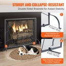 VEVOR Fireplace Screen Single Panel, Sturdy Iron Mesh Fireplace Screen, 906(L) x720(H)MM Spark Guard Cover, Simple Installation, Free Standing Fire Fence Grate for Living Room Home Decor Modern