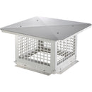 Chimney Cap 304.8 x 304.8mm, 304 Stainless Steel Fireplace Chimney Cover, Not Easily Toppled & Practical Accessories & Easy Installation, Fits Mesh Flue Covers Outside Clay Flue Shingles, Silver