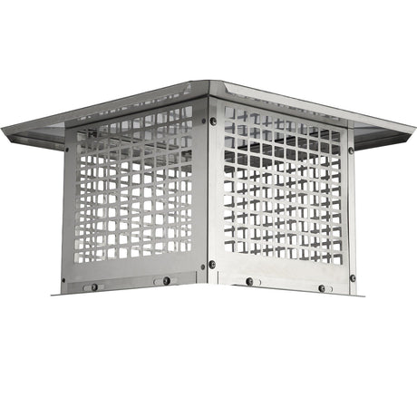 Chimney Cap 304.8 x 304.8mm, 304 Stainless Steel Fireplace Chimney Cover, Not Easily Toppled & Practical Accessories & Easy Installation, Fits Mesh Flue Covers Outside Clay Flue Shingles, Silver