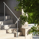 VEVOR Handrails for Outdoor Steps, 59 in/ 150cm Length Stair Hand Rail Kit, Transitional Stainless Steel Railings with Installation Kit, Double-column Staircase Handrails for Seniors,Porch & Deck