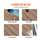 Pool Handrail 54 x 36 inch Stainless Steel with Base Plate for Spas