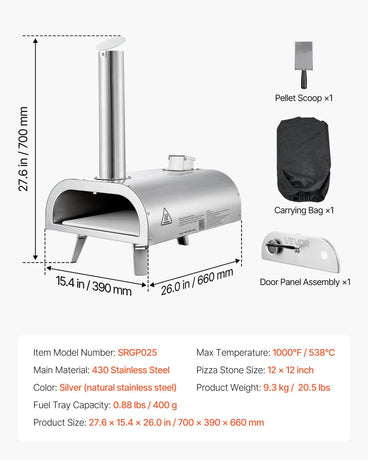 Pizza Oven Outdoor, 12