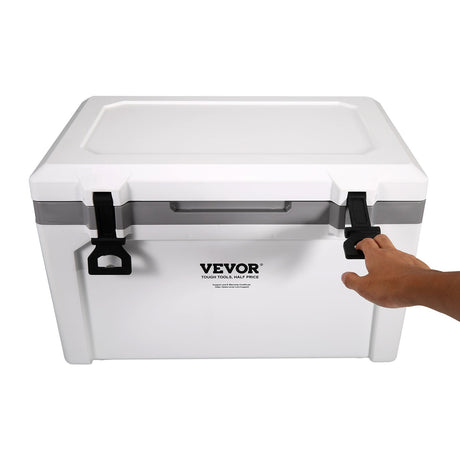 Insulated Portable Cooler, 49 L, Holds 50 Cans, Ice Retention Hard Cooler with Heavy Duty Handle, Ice Chest Lunch Box for Camping, Beach, Picnic, Travel, Outdoor, Keeps Ice for up to 6 Days