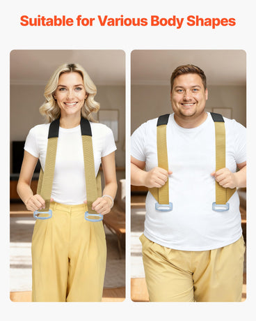 VEVOR Moving Straps, Supports up to 453.6 kg, 2-Person Lifting and Moving System with 2 Harness Straps & 2 Load-bearing Straps, Adjustable Lifting Shoulder Straps Move Furniture Appliances Mattresses