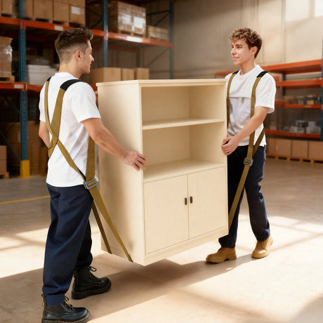 VEVOR Moving Straps, Supports up to 453.6 kg, 2-Person Lifting and Moving System with 2 Harness Straps & 2 Load-bearing Straps, Adjustable Lifting Shoulder Straps Move Furniture Appliances Mattresses