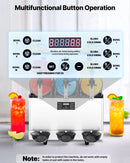 Commercial Frozen Drink Maker, 15Lx3 Triple Tank Slushy Machine, 180 Cups Stainless Steel Margarita Smoothie Frozen Drink Machine, Slushie Maker for Home Party Restaurants Cafe Bars