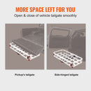 VEVOR 49.4 x 22.4 x 7.1 in Hitch Cargo Carrier, 500lb Capacity Trailer Hitch Mount Aluminum Cargo Basket, Luggage Carrier Rack Fits 2" Hitch Receiver for SUV Truck Pickup Camping