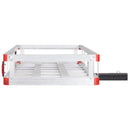 VEVOR 49.4 x 22.4 x 7.1 in Hitch Cargo Carrier, 500lb Capacity Trailer Hitch Mount Aluminum Cargo Basket, Luggage Carrier Rack Fits 2" Hitch Receiver for SUV Truck Pickup Camping