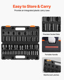 Impact Socket Set 1/2 Inches 19 Piece Impact Sockets, Standard Socket Assortment, 1/2 Inches Drive Socket Set Impact Standard SAE (3/8 Inches to 1-1/2 Inches) 6-point Hex Sockets
