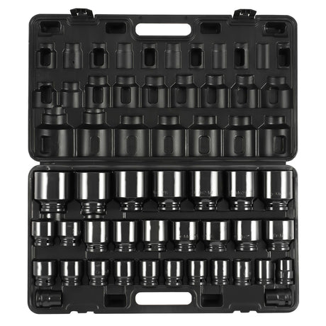 Impact Socket Set 3/4 Inches 29 Piece Impact Sockets, 6-Point Sockets, Rugged Construction, CR-M0, 3/4 Inches Drive Socket Set Impact SAE 3/4 inch - 2-1/2 inch, with a Storage Cage