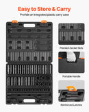 Impact Socket Set 43 Piece Impact Sockets, Standard Socket Assortment, Drive Socket Set 6-Point Sockets Metric 9-30mm (Standard/Deep)
