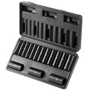 3/8" Drive Impact Socket Set, 15 Piece Deep Socket Set Metric 8-22mm, 6 Point Cr-Mo Alloy Steel for Auto Repair, Easy-to-Read Size Markings, Rugged Construction, Includes Storage Case