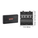 3/8" Drive Impact Socket Set, 15 Piece Deep Socket Set Metric 8-22mm, 6 Point Cr-Mo Alloy Steel for Auto Repair, Easy-to-Read Size Markings, Rugged Construction, Includes Storage Case
