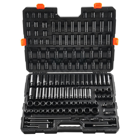 Impact Sockets Set 130PCS 6-Point 3/8