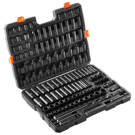 Impact Sockets Set 130PCS 6-Point 3/8