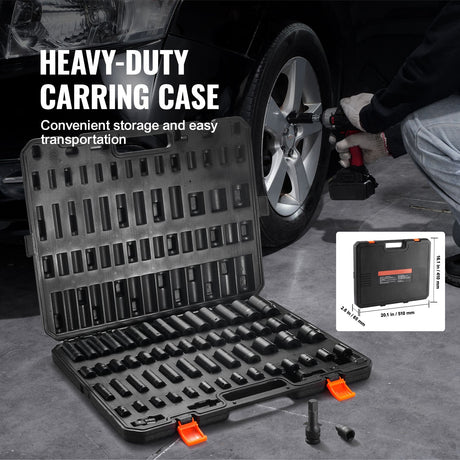 Impact Sockets Set 59pcs 6-Point 3/8