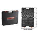 Impact Sockets Set 59pcs 6-Point 3/8" & 1/2" Drive Bit Ratchet Tool Kit