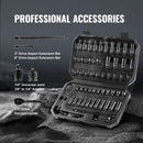 1/4" Drive Impact Socket Set, 55 Piece Deep & Shallow Socket Set SAE 5/32"-9/16" and Metric 4-15mm, 6 Point CR-V Alloy Steel for Auto Repair, Easy-to-Read Size Markings, Storage Case