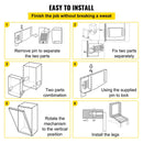 Murphy Mounting Wall Springs Mechanism, Heavy Duty Support Hardware DIY Kit, Bed Springs Mechanism Ideal for King Queen Bed (Vertical), White