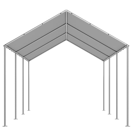 Carport Replacement Canopy, 6 x 3 m Potable Garage Tent Top Tarp, UV-Resistant & Waterproof Car Shelter Tarp, Heavy Duty Car Port Cover with Ball Buggees, Grey, Frame Not Included