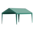 Carport Replacement Canopy, 6 x 3 m Potable Garage Tent Top Tarp, UV-Resistant & Waterproof Car Shelter Tarp, Heavy Duty Car Port Cover with Ball Buggees, Dark Green, Frame Not Included