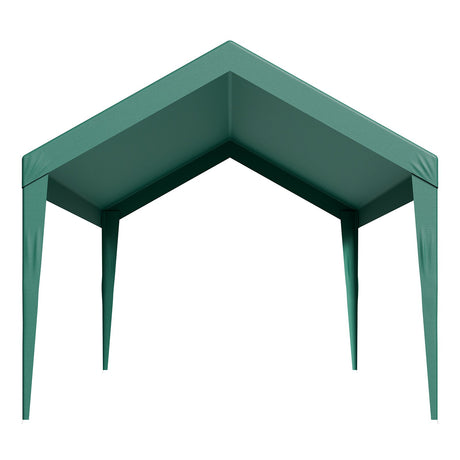 Carport Replacement Canopy, 6 x 3 m Potable Garage Tent Top Tarp, UV-Resistant & Waterproof Car Shelter Tarp, Heavy Duty Car Port Cover with Ball Buggees, Dark Green, Frame Not Included