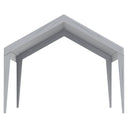 Carport Replacement Canopy Cover 12 x 20 ft, Garage Top Tent Shelter Tarp Heavy-Duty Waterproof & UV Protected, Easy Installation with Ball Bungees,Grey (Only Top Cover, Frame Not Include)