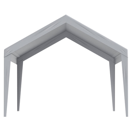Carport Replacement Canopy Cover 12 x 20 ft, Garage Top Tent Shelter Tarp Heavy-Duty Waterproof & UV Protected, Easy Installation with Ball Bungees,Grey (Only Top Cover, Frame Not Include)